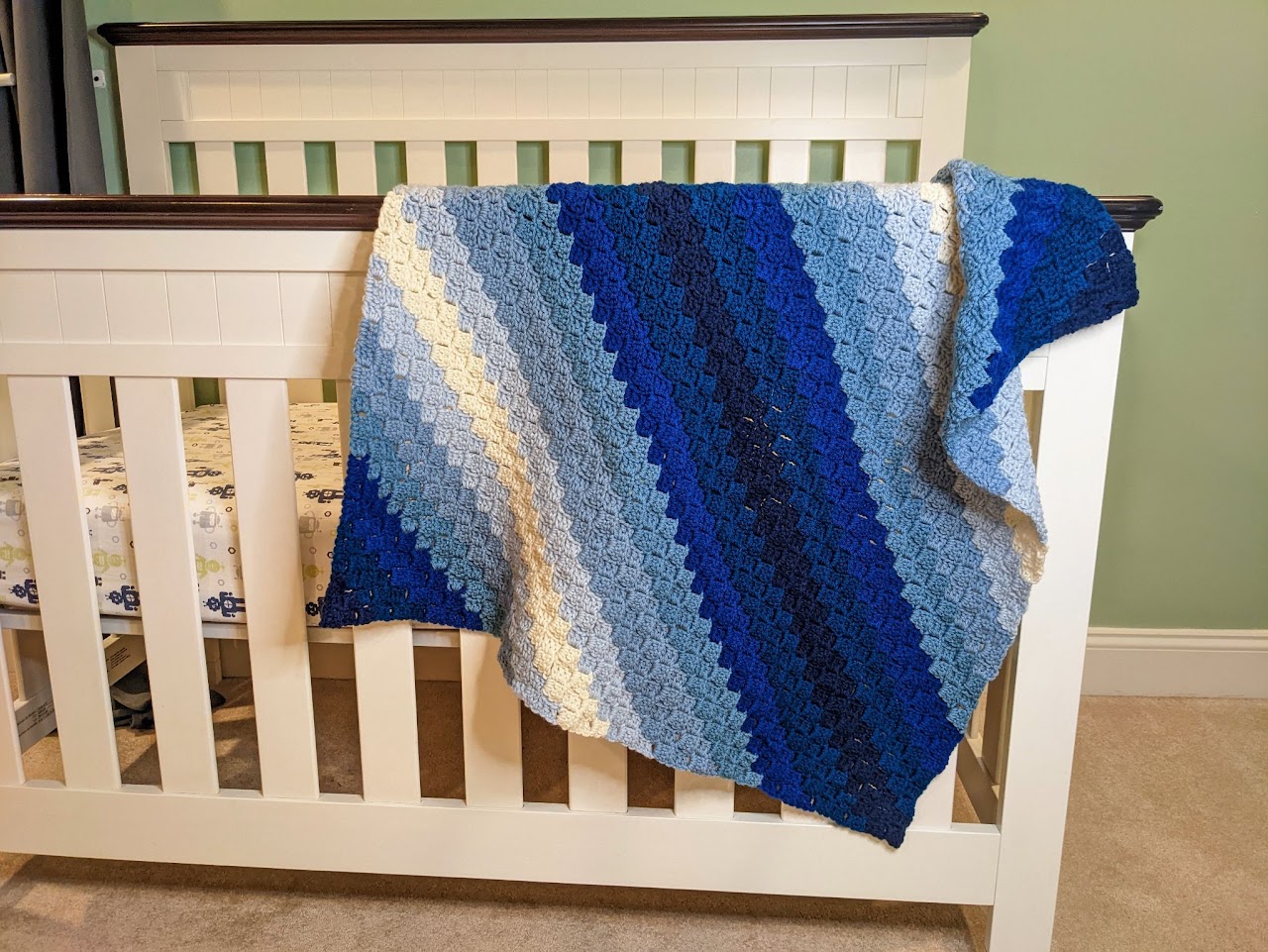 Rainbow Stripe C2C Granny Square